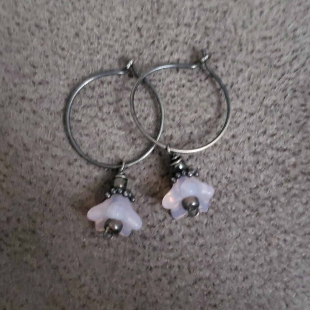 Handmade flower earrings